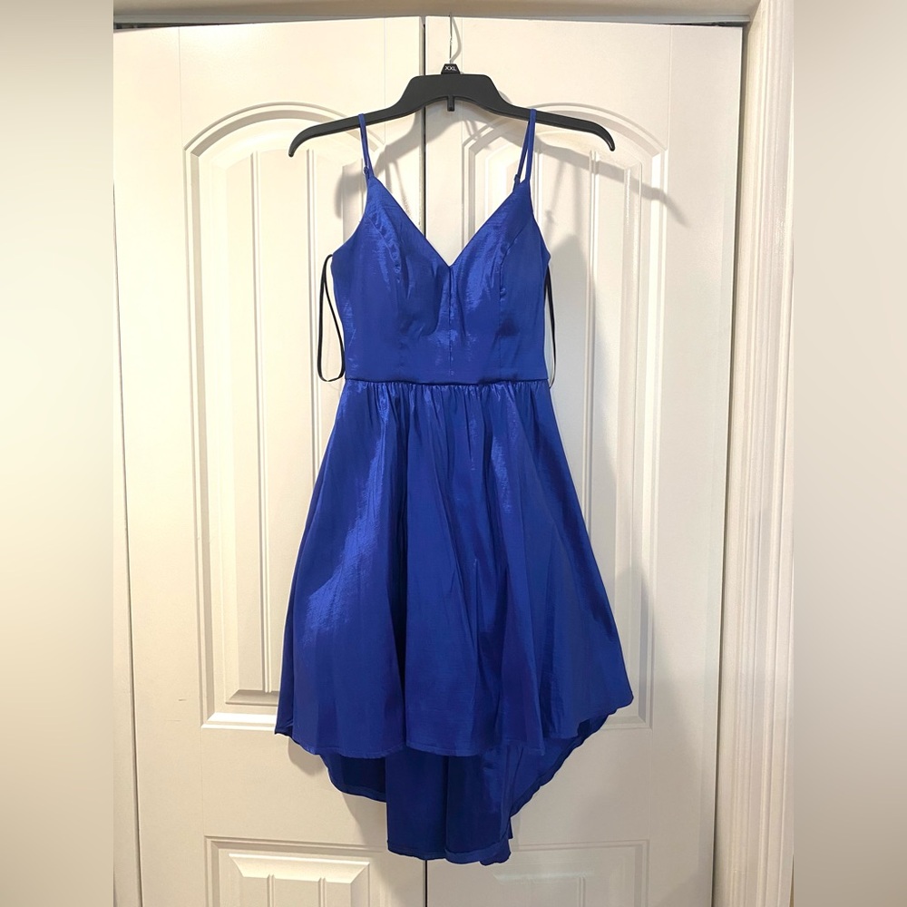 Royal blue, high-low formal dress. Worn twice, perfect for homecoming or event!